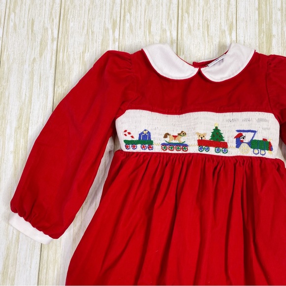 Friedknit Creations Christmas Embroidered Long Sleeve Dress - Picture 2 of 5